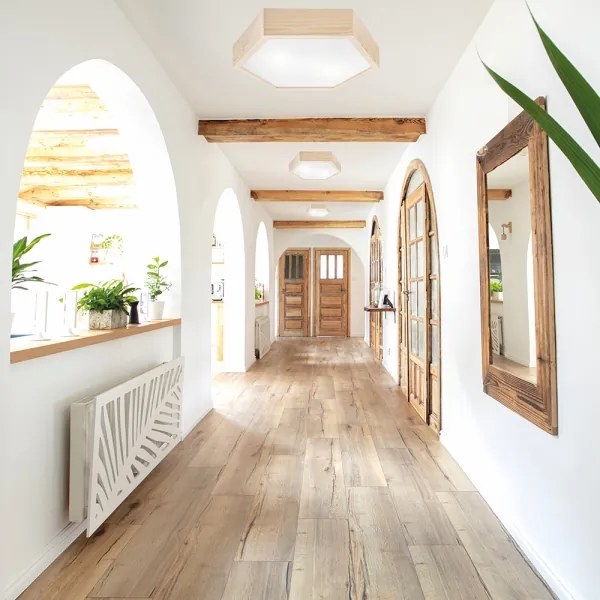 Plafonieră HEX NATURAL 2xE27/60W/230V d. 43 cm pin