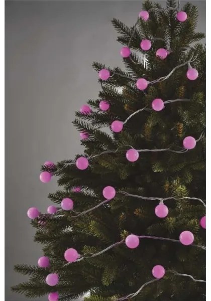 Instalație LED de Crăciun de exterior 40xLED/9m IP44 roz