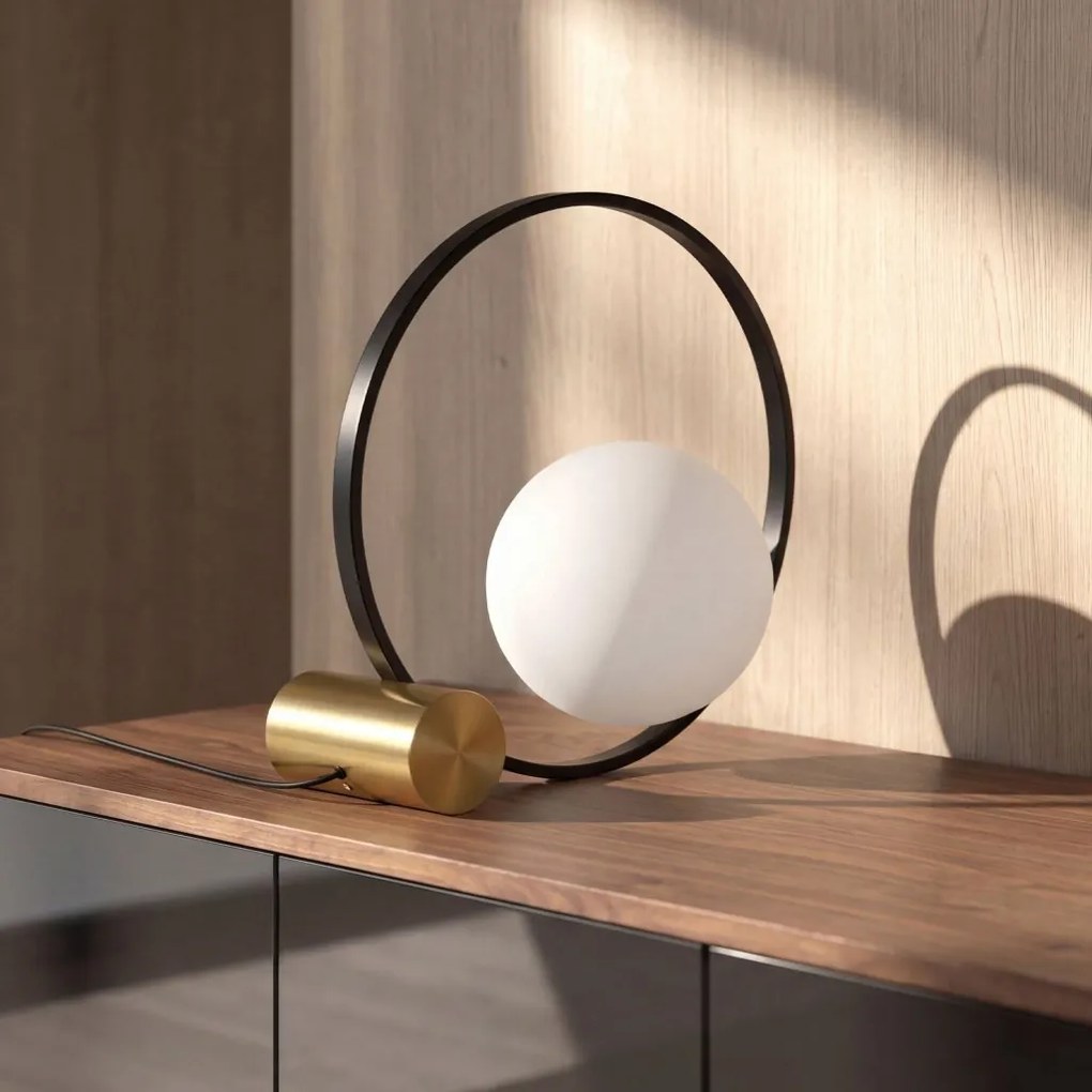 Lampa de masa design circular Gold and Black