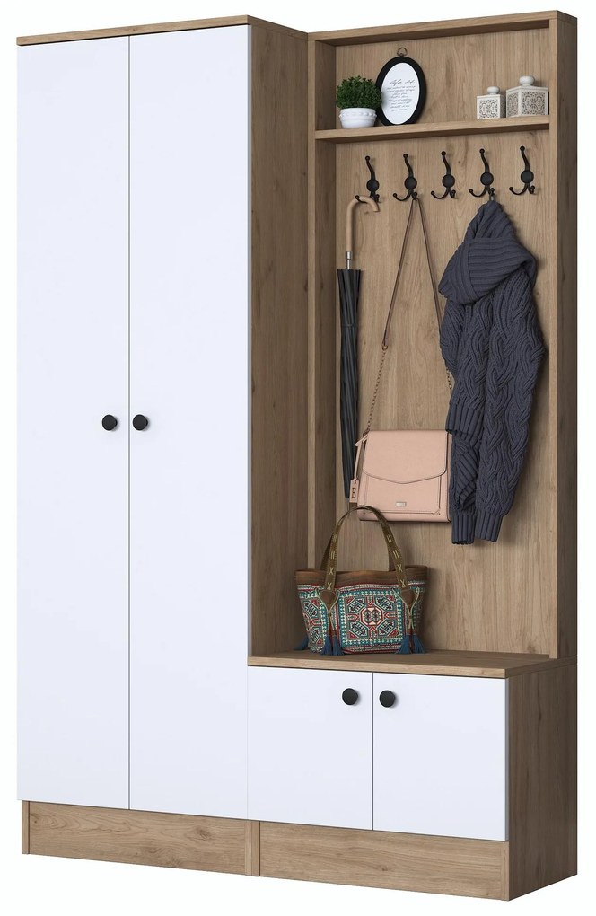Mobilier Hol Bivake 2 (alb + Nuc) . 1093973
