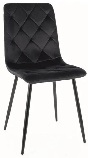 Scaun Jerry velvet negru Blu19