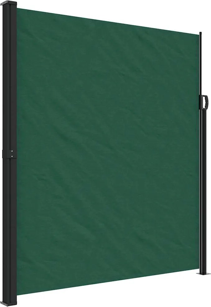 vidaXL Copertină laterală retractabilă, verde închis, 220x600 cm