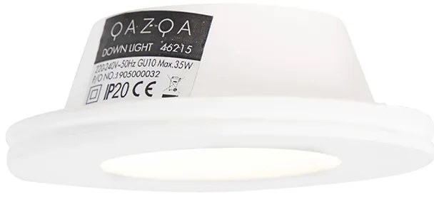 Spot încastrat inteligent alb 13cm rotund, inclusiv Wifi GU10 50mm - Gypsy