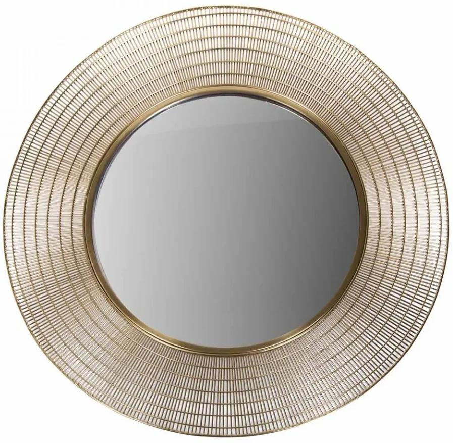 Oglinda rotunda din metal auriu 96 cm Mir Gold Zago