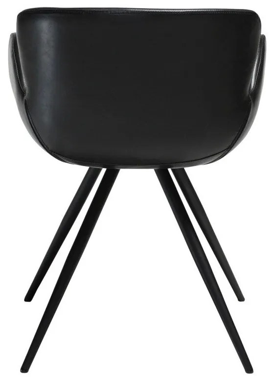 Scaun de sufragerie negru cu cotiere tapițat Gaia – DAN-FORM Denmark