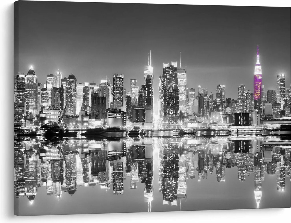 Tablou - New York și zgârie-norii mov (70x50 cm)