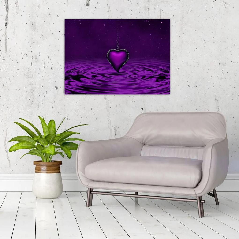 Tablou ci inima violetă (70x50 cm), în 40 de alte dimensiuni noi