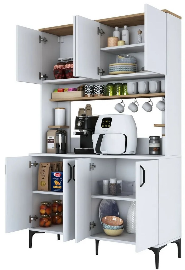 Dulap Jevy Walnut și Alb