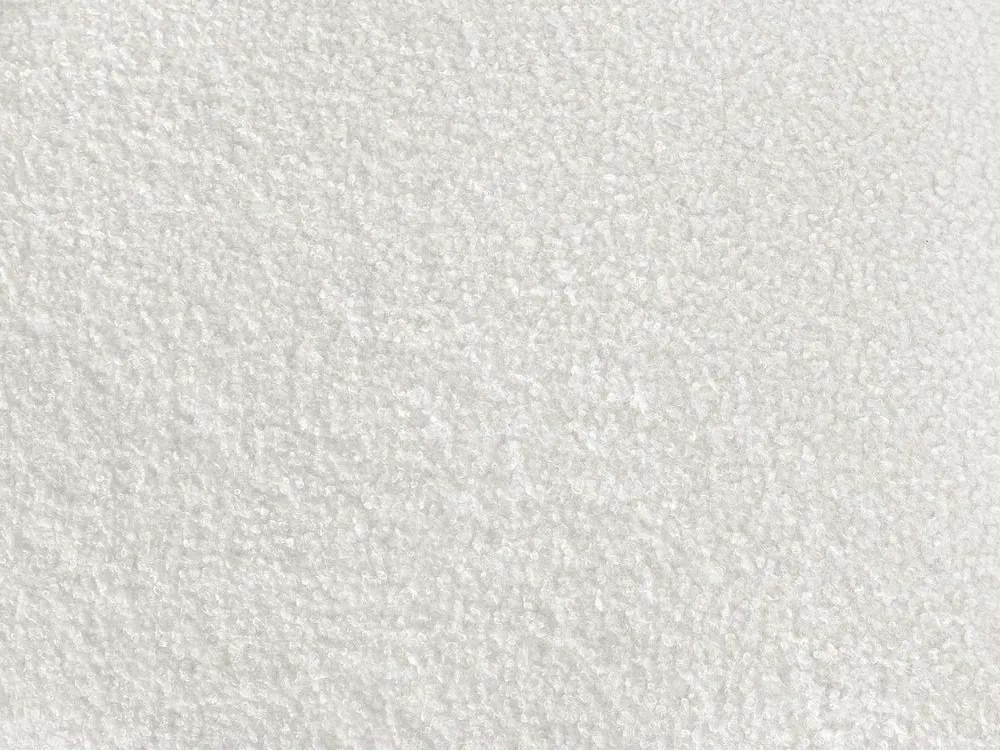 Canapea albă cu tapițerie din țesătură bouclé 193 cm Elina – Bobochic Paris