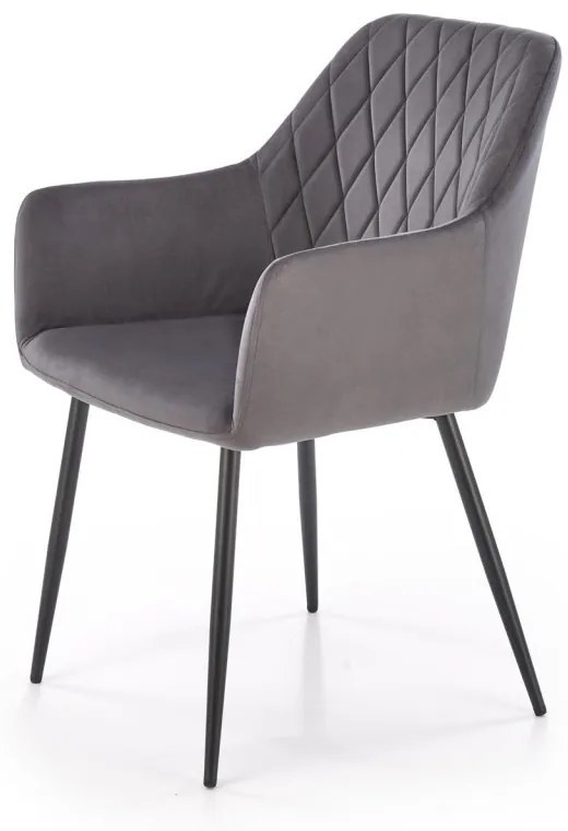 Scaun K558 velvet gri