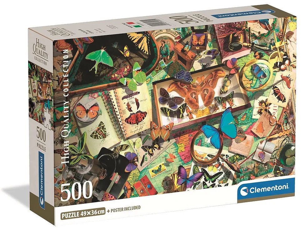 Fluture Collector Puzzle compact Clementoni de 500 piese