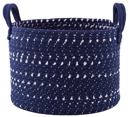 Coș rotund din bumbac Altom Dark blue, 28 x20 cm, diam. 28 cm