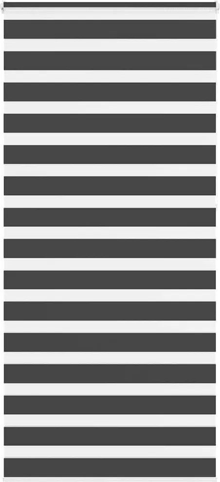 vidaXL Jaluzea tip zebra neagră lățime țesătură 110,9 cm poliester