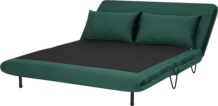 Canapea extensibila verde ZENIA VELVET