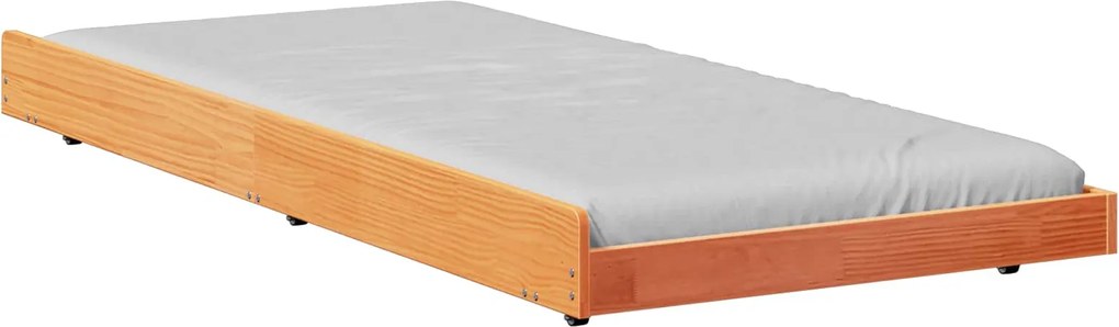 vidaXL Cadru de pat Maro 90 x 200 cm Lemn masiv de pin