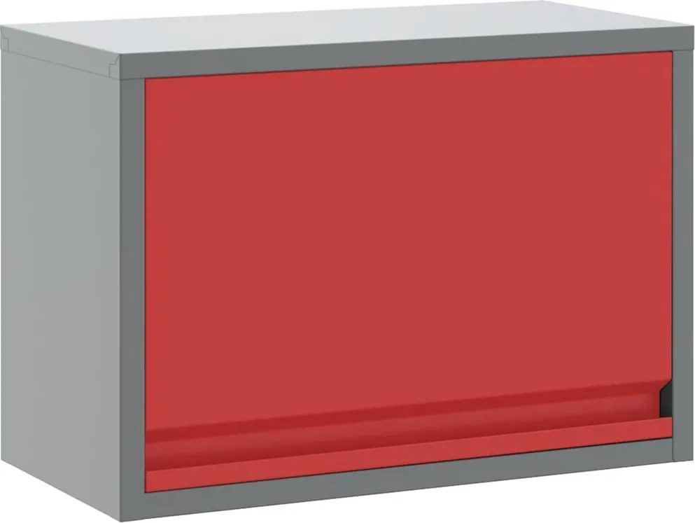 vidaXL Dulap pentru unelte cu depozitare Roșu și gri 50 x 25 x 35 cm