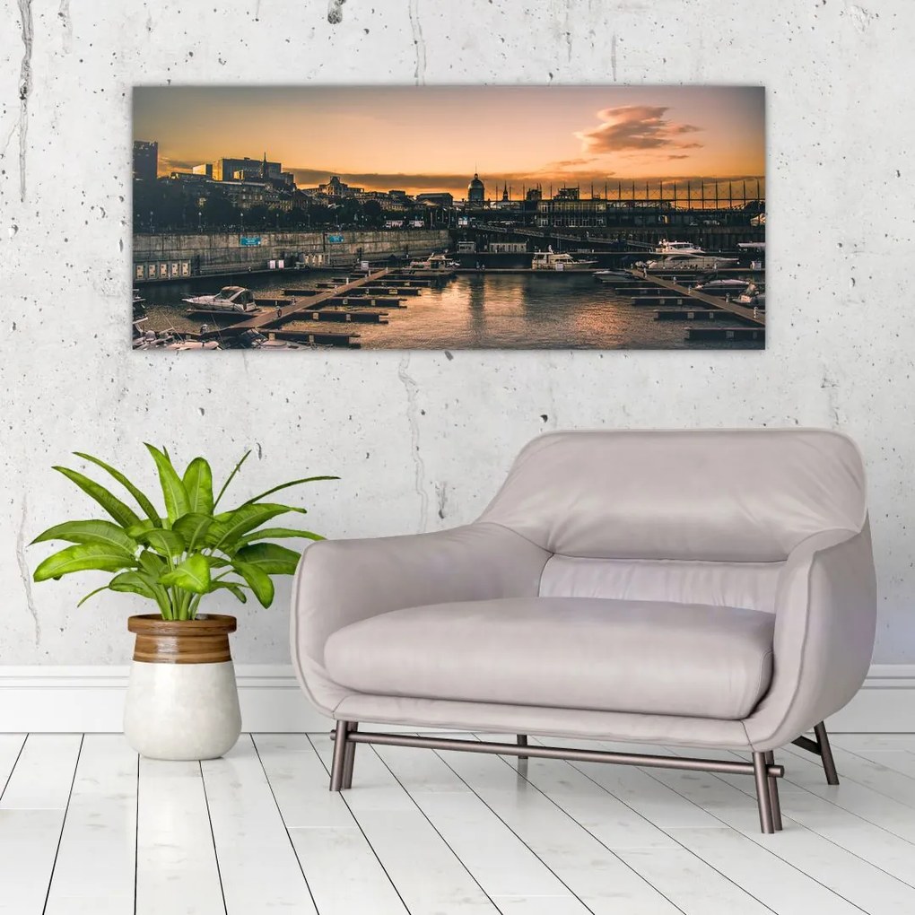Tablou - orașul port (120x50 cm)