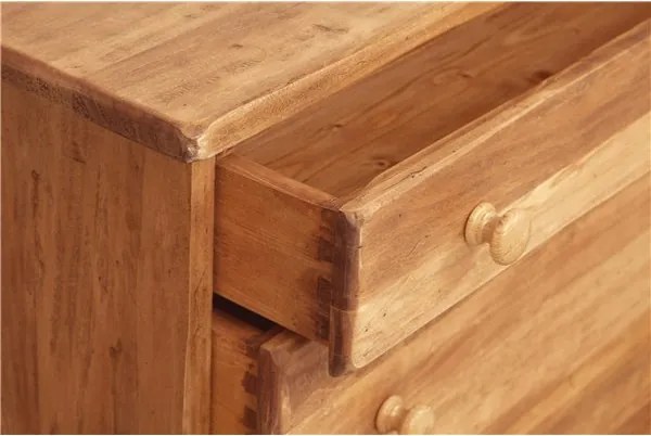 Comoda, L114 48 H99 cm, natur antichizat, lemn masiv