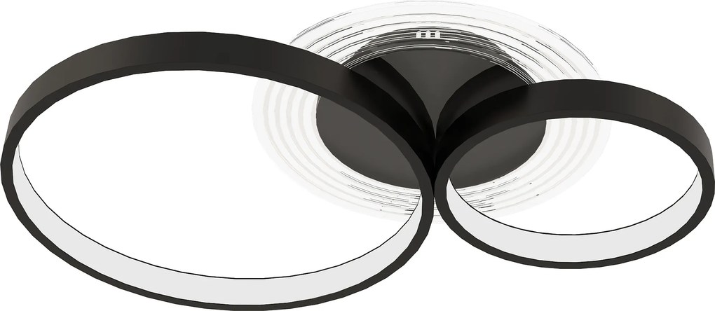 HOMCOM Lampă de tavan LED Modernă cu Intensitate Reglabilă, Putere 40W, Negru | Aosom Romania