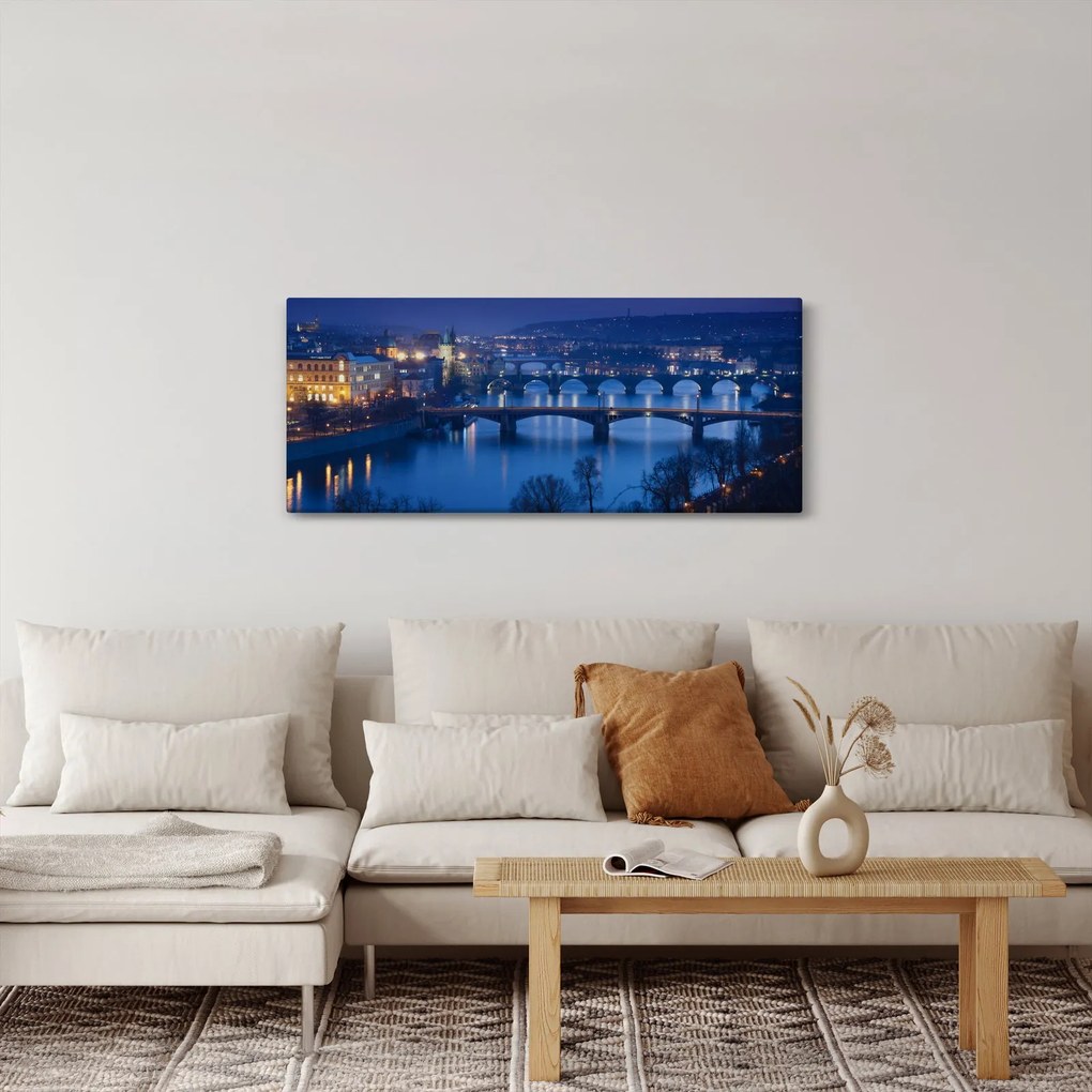 Tablou cu podurile din Praga (120x50 cm)