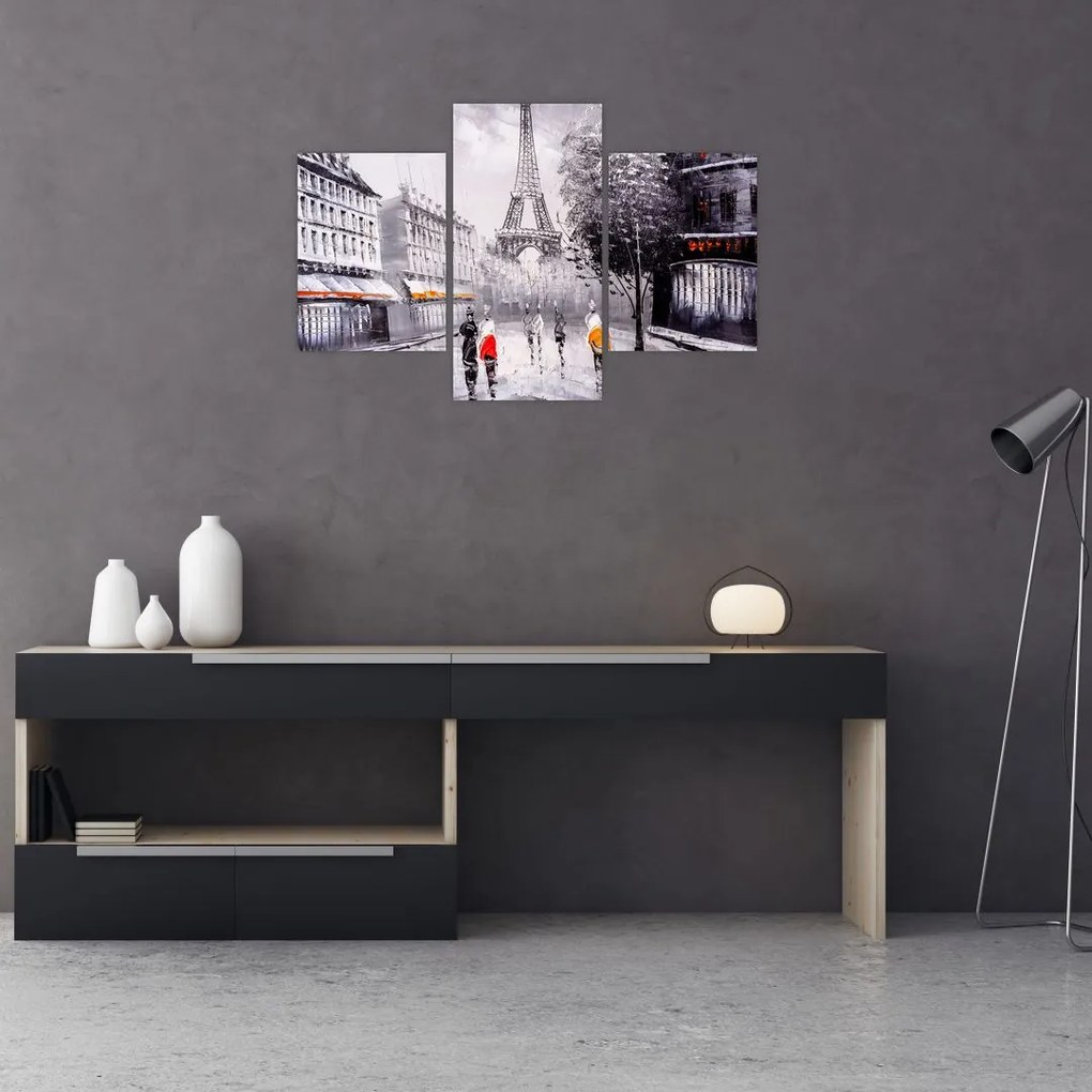 Tablou - Pictură în ulei, Paris (90x60 cm)