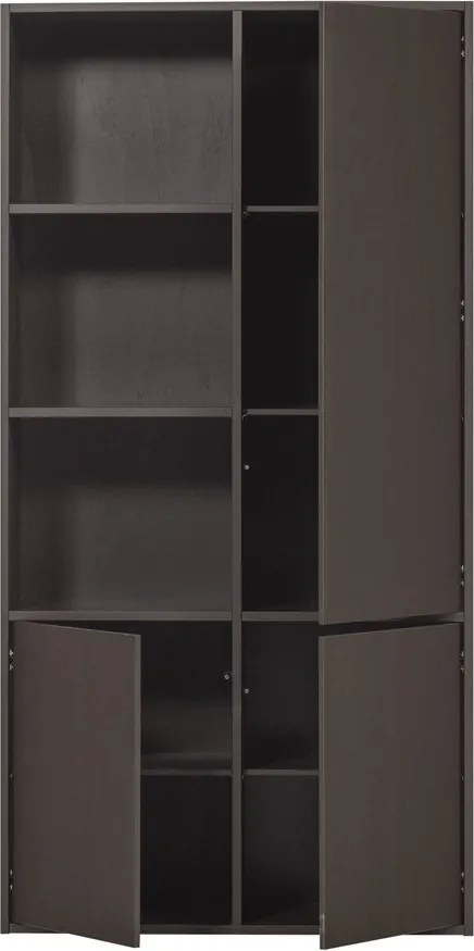 Dulap modular maro închis din lemn de pin 108x215 cm Meggy – WOOOD