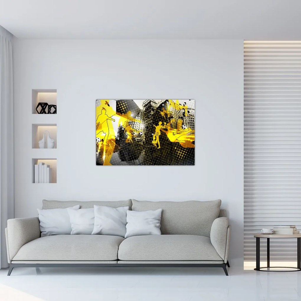 Tablou - Fotbal în marele oraș (90x60 cm)