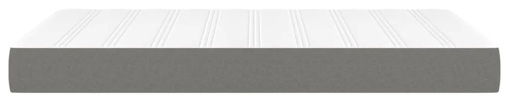 Saltea de pat cu arcuri, gri inchis, 120x200x20 cm, textil Morke gra, 120 x 200 cm