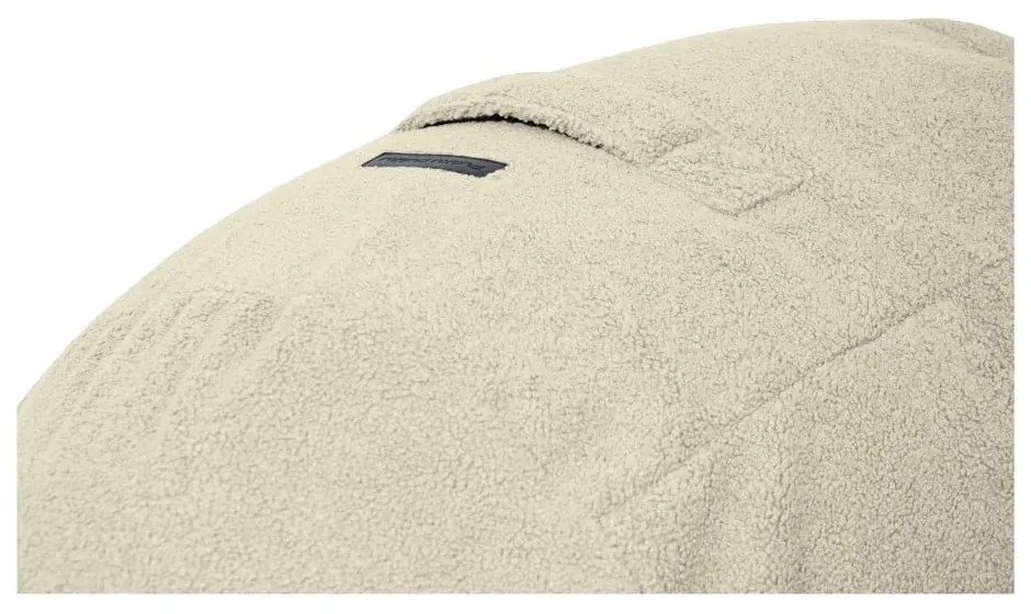 Fotoliu bean bag crem cu tapițerie din țesătură bouclé Roll 105 – SLOWDOWN