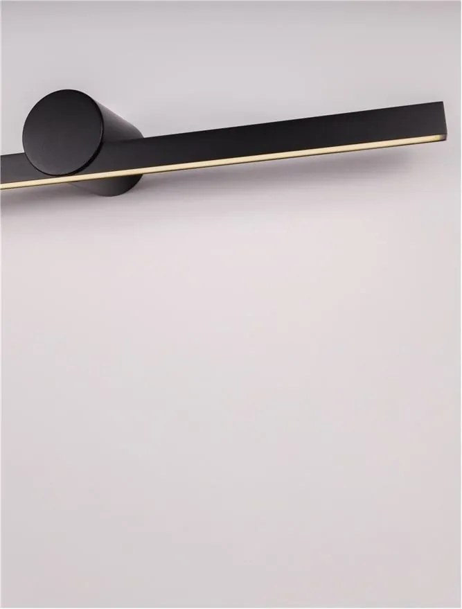Aplica de perete LED pentru oglinda baie IP54 BREGGO negru, 61cm