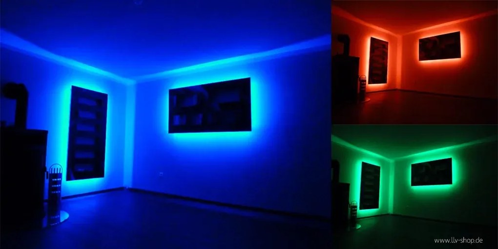 Zaparkorun Banda LED color 3528 - 5 metri - set complet