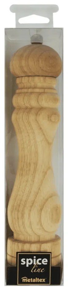 Râșniță din lemn de cauciuc pentru condimente Metaltex, înălțime 26 cm