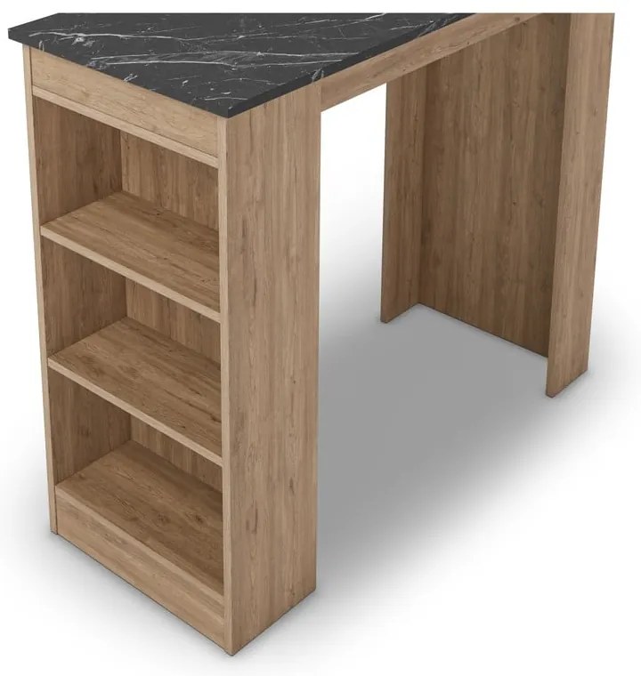 Masă de bar cu blat cu aspect de marmură 47x120 cm Peru – Marckeric