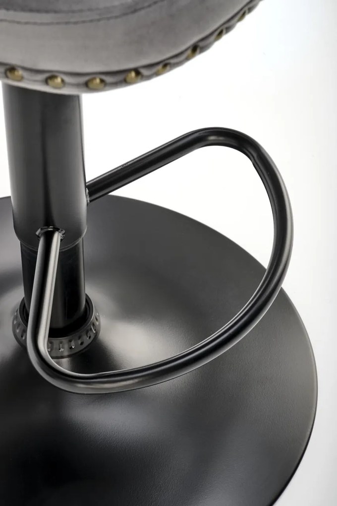 Scaun de bar H117 velvet gri