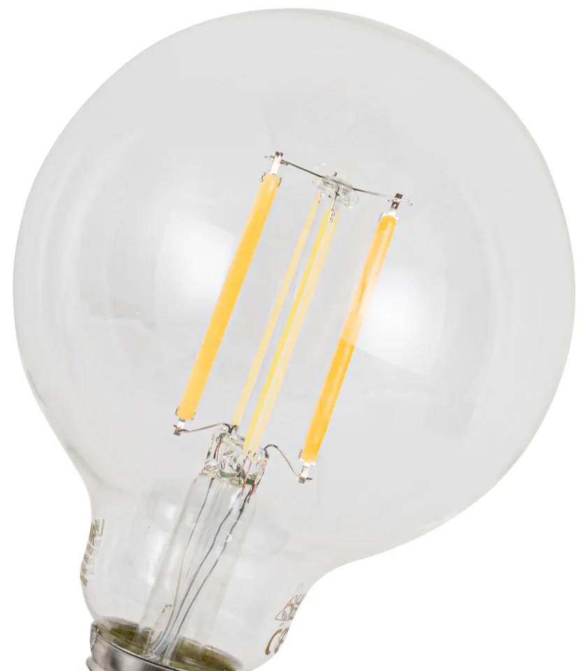 Set 5 becuri Becuri LED inteligente E27 reglabile G95 transparente 7W 806lm 2700-6500K