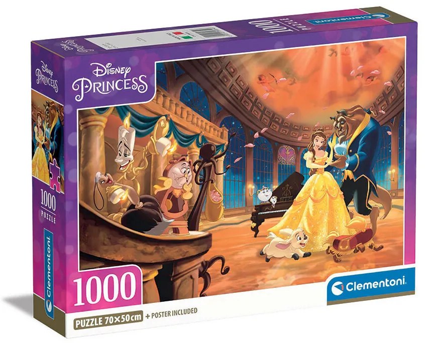 Prințesele Disney Beauty and the Beast Puzzle Clementoni cu 1000 de piese
