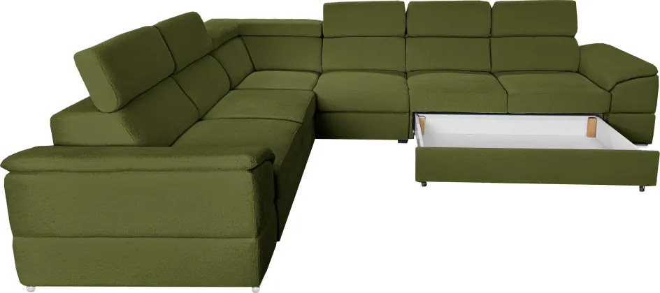 Colţar, ţesătură verde Majestic, SEGORIA LUX