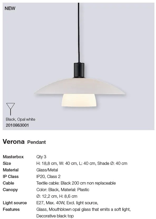 Lustra suspendata design clasic scandinav Verona 2010863001 NL