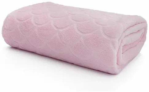 Pătură Pique roz, 130 x 160 cm