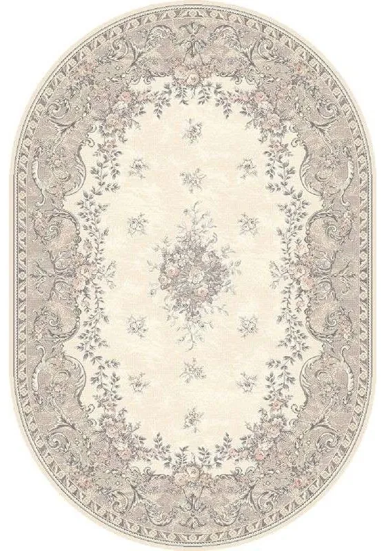 Covor lana oval Dafne alabastrowy 080 X 120