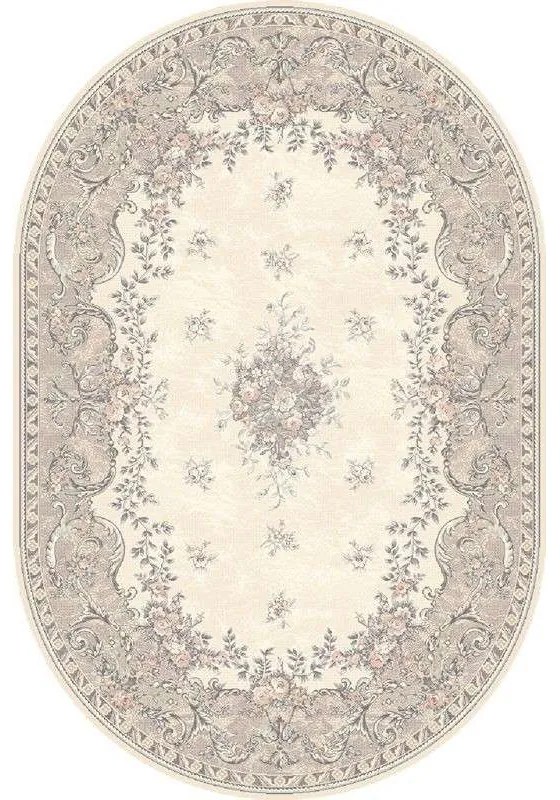 Covor lana oval Dafne alabastrowy 160 X 240