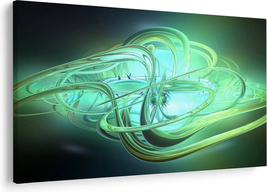 Tabloul cu abstracție verde (90x60 cm)