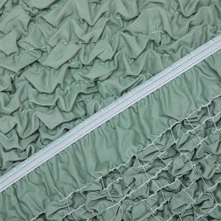Huse bielastice FUCO bumbac bio mentă fotoliu triplu (l. 170 - 220 cm)