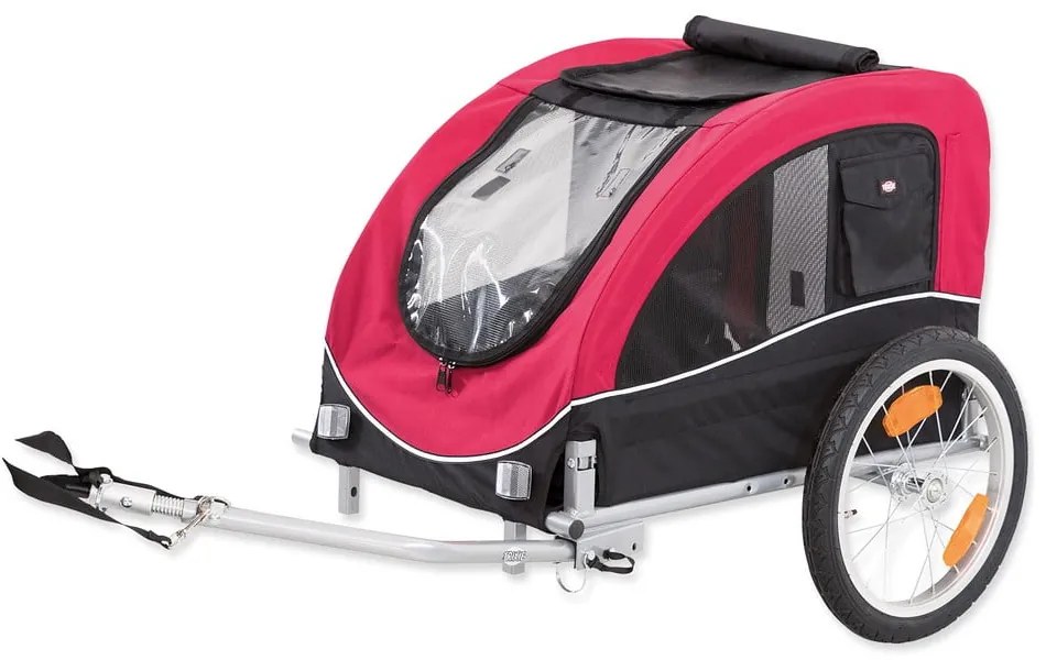 Remorcă de bicicletă roșie pentru câini 68x75 cm Trixie M – Plaček Pet Products