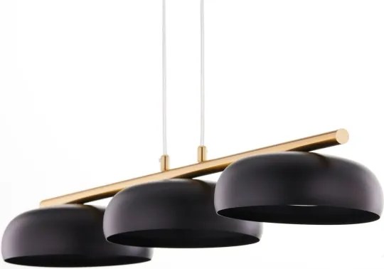 Lustru suspendat pe cablu OLAF 3xGX53/12W/230V negru/auriu