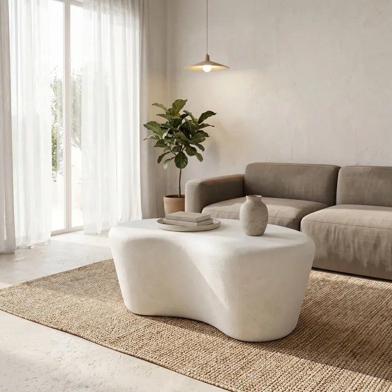 Masuta De Cafea Fiora MDF Alb 80x70x34 Cm
