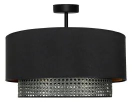 Lustră aplicată BOHO Duolla RATTAN 1xE27/15W/230V d. 45 cm negru