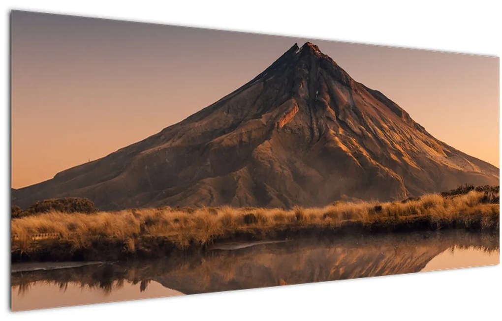 Tablou oglindirea muntelui Taranaki, Noua Zeelanda (120x50 cm)