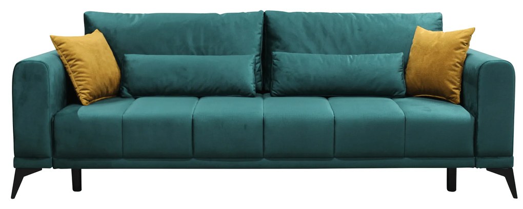 Canapea extensibilă, smarald/ muştar, GRACE BIG SOFA