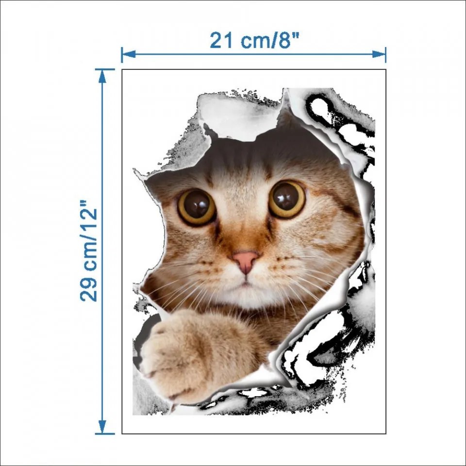 Sticker decorativ Here I am - Cute Kitty 29 x 21 cm